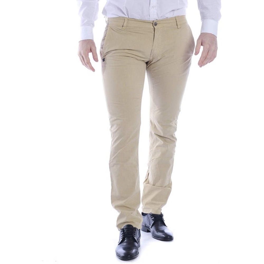 Daniele Alessandrini Men's Stretch Chino Pants Beige Khaki Made in Italy Size 30